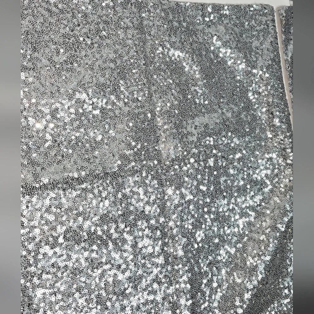 4 Silver Sequin Decorative Pillow Covers 18x18 Silver Sparkle